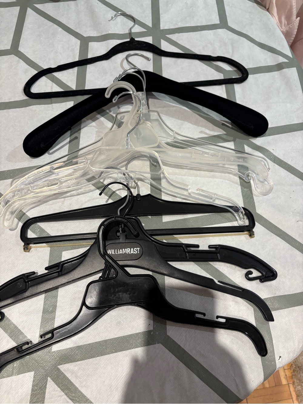 3/15$  Black & Clear Clothing Hangers Set